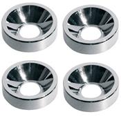 4 ALVEOLES PLAQUE MANCHE 14x4.2mm CHROME