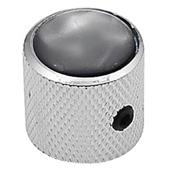 1 BOUTON DOME CHROME TOP BLACK PEARL 6mm