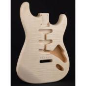 CORPS STRATOCASTER PIN TORREFIE TABLE ERABLE FLAMME AAA