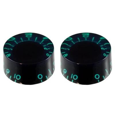 2 BOUTONS LOUPE VINTAGE NOIR/VERT US
