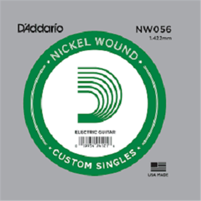 5 CORDES A L'UNITE D'ADDARIO FILEES NICKEL GAUGE 56