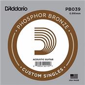 5 CORDES A L'UNITE D'ADDARIO FILEES PHOSPHOR BRONZE GAUGE 39