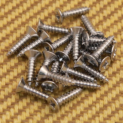 12 VIS PICKGUARD ET AUTRE SOMMET PLAT ACIER INOXYDABLE