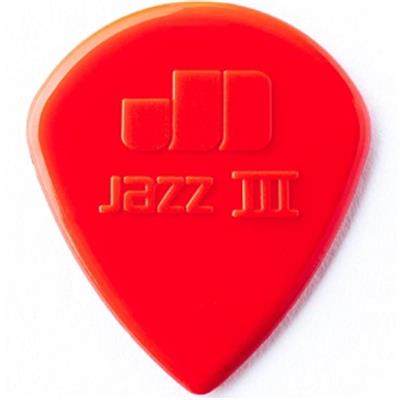 6 MEDIATORS DUNLOP JAZZ III ROUGES 1.38mm
