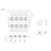 MECANIQUES MANDOLINE GOTOH NICKEL M120 BOUTONS BLANCS