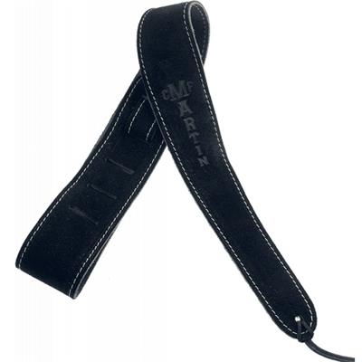 COURROIE GUITARE MARTIN CUIR SUEDE DOUBLEE NOIRE