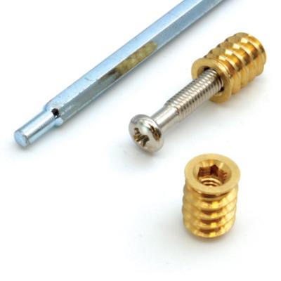 4 VIS NICKEL + 4 INSERTS POUR MONTAGE HUMBUCKERS METRIQUES