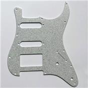 PICKGUARD STRAT SSH ARGENT PAILLETE HUMBUCKER AVEC CAPOT