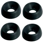 4 ALVEOLES PLAQUE MANCHE 14x5mm NOIRES