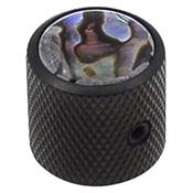 1 BOUTON DOME NOIR TOP ABALONE 6mm