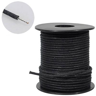 BOBINE FIL CABLAGE VINTAGE COTON NOIR 15 METRES GAVITT