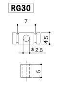 1 GUIDE CORDES CYLINDRIQUE GOTOH RG30 CHROME