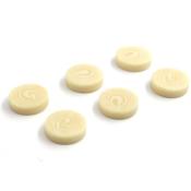 6 BOUTONS ROND IVOROID 5x20mm