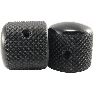 2 BOUTONS DOME ROUND NOIRS US 1ERNIE BALL 8x18x6,35mm