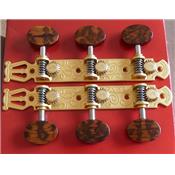 SCHALLER LYRA GRANDTUNE CLASSIC SATIN GOLD SNAKEWOOD WHITE ROLLER