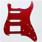 PICKGUARD STRAT SSH ROUGE PAILLETE HUMBUCKER AVEC CAPOT