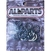 5 RONDELLES DENTELEES DE POTENTIOMETRES ET DE JACK METRIQUE