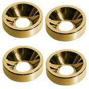 4 ALVEOLES PLAQUE MANCHE 14x4.2mm DOREES