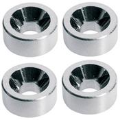 4 ALVEOLES PLAQUE MANCHE 13x6mm CHROME