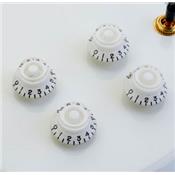 4 Vintage white Bell Tophat Knobs US