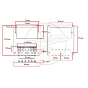 CHEVALET TELE HUMBUCKER CHROME 6 PONTETS ACIER 10.8mm