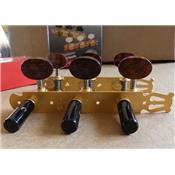 SCHALLER LYRA GRANDTUNE CLASSIC SATIN GOLD SNAKEWOOD AXES NOIRS