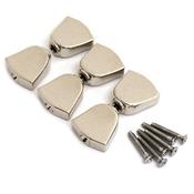 6 BOUTONS DE MECANIQUES GROVER TULIPE KEYSTONE 3x3 NICKEL