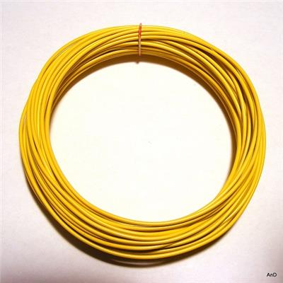 Coated Hook Up Wires 22awg 50cm Yellow