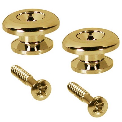 2 ATTACHE-COURROIE SOMMET PLAT 17mm DOREES