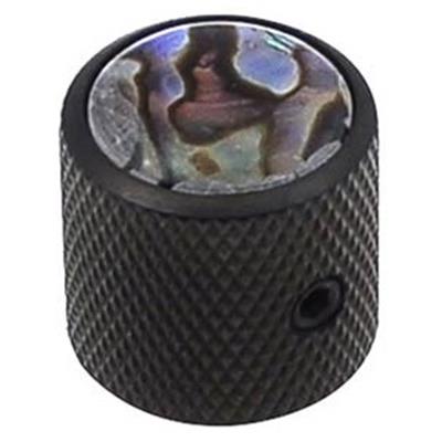 1 BOUTON DOME NOIR TOP ABALONE 6mm