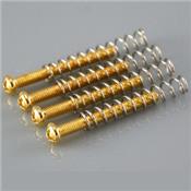 4 VIS REGLAGE HUMBUCKER METRIQUES DOREES 34x2,90mm + RESSORTS