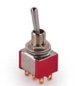 MINI SWITCH ON/ON 6 POLES TIGE LONGUE CHROME MEC