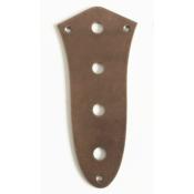 PLAQUE DE CONTROLE JAZZ BASS ANTIQUE BRONZE 4 TROUS 9.5mm