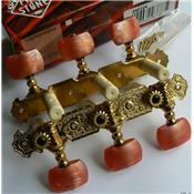 CLASSICAL GUITAR MACHINE HEADS FIRE&STONE GOLD AMBER KNOBS