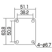 SET GOTOH PLAQUE DE FIXATION CORPS/MANCHE MODELE NOIR + VIS