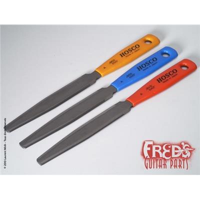 Lot De 3 Limes à Écrous Pour Guitare - Acier Inoxydable, Poignée Caoutchouc - Réparation Guitare, Basse, Ukulélé