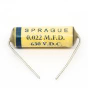 CONDENSATEUR VINTAGE LIUTOPIA SPRAGUE YELLOW 0.022MFD