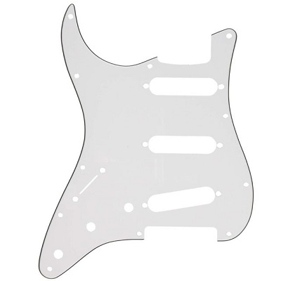 GAUCHER PICKGUARD SSS VINTAGE '62 BLANC 3 PLIS