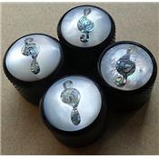 1 BOUTON DOME ROUND WARWICK NOIR CLE DE SOL