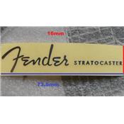 LOGO FENDER STRATOCASTER AUTOCOLLANT ARGENT