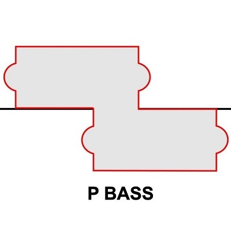 TEMPLATE PRECISION BASS PICKUP 4 STRINGS GOLDO