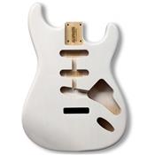 CORPS STRATOCASTER AULNE SEE THROUGH WHITE