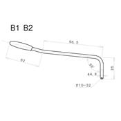 TIGE DE VIBRATO STRAT 4.8mm CHROME GAUCHER