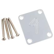 PLAQUE DE FIXATION CORPS/MANCHE FENDER F CHROME + VIS