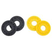 4 ATTACHE-COURROIE FENDER RUBBER NOIRES ET JAUNES