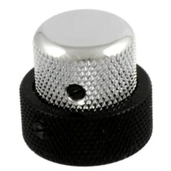 1 BOUTON ETAGE DOME NOIR/CHROME ALLPARTS