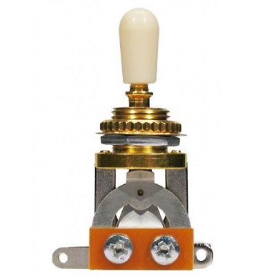 3 WAY TOGGLE SWITCH LES PAUL STYLE GOLD IVORY TIP JAPAN 3.8mm