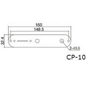 PLAQUE CONTROLE TELECASTER NICKEL GOTOH CP-10 + VIS 9,5mm