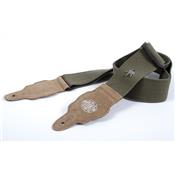 COURROIE GUITARE GAUCHO COTON VERT MILITAIRE
