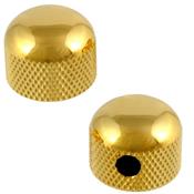 2 MINI BOUTONS METAL DOME DORES 6mm